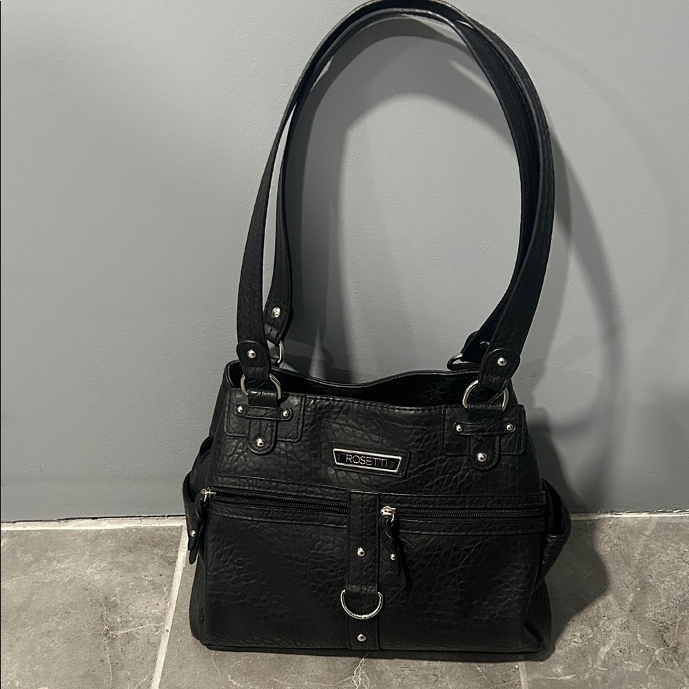 Rosetti Classic Black Shoulder Bag
